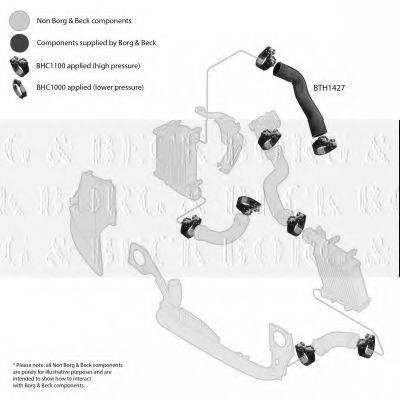 BORG & BECK BTH1427 Трубка повітря, що нагнітається