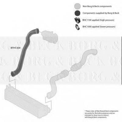 BORG & BECK BTH1304 Трубка повітря, що нагнітається