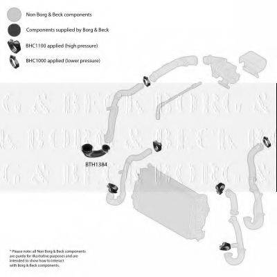 BORG & BECK BTH1384 Трубка повітря, що нагнітається