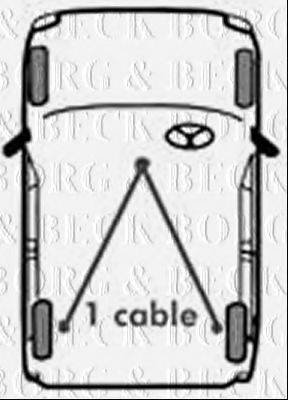 BORG & BECK BKB1118 Трос, стоянкова гальмівна система