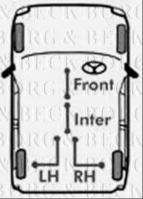 BORG & BECK BKB2435 Трос, стоянкова гальмівна система