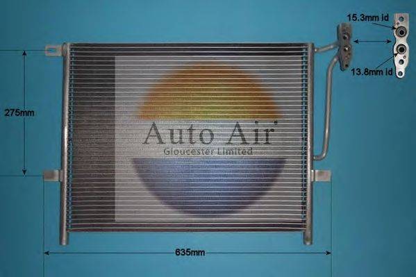 AUTO AIR GLOUCESTER 166101 Конденсатор, кондиціонер