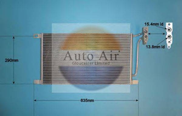 AUTO AIR GLOUCESTER 169685 Конденсатор, кондиціонер