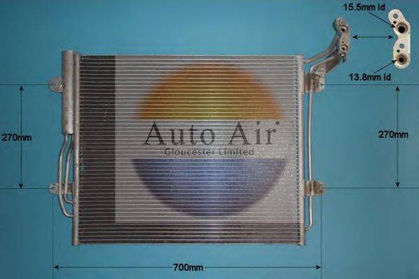 AUTO AIR GLOUCESTER 169977 Конденсатор, кондиціонер