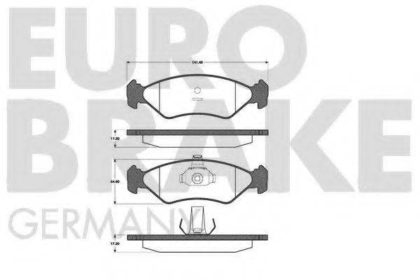 EUROBRAKE 5502222535 Комплект гальмівних колодок, дискове гальмо