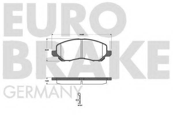 EUROBRAKE 5502223028 Комплект гальмівних колодок, дискове гальмо