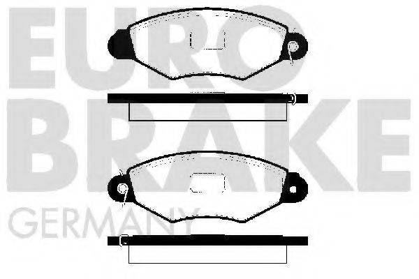 EUROBRAKE 5502223938 Комплект гальмівних колодок, дискове гальмо