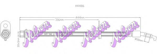 BROVEX-NELSON H4486 Гальмівний шланг