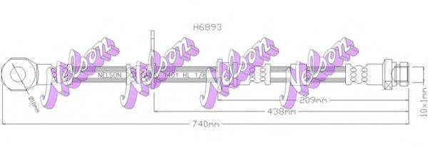 BROVEX-NELSON H6893 Гальмівний шланг