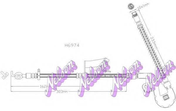 BROVEX-NELSON H6974 Гальмівний шланг