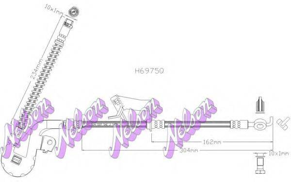 BROVEX-NELSON H6975Q Гальмівний шланг