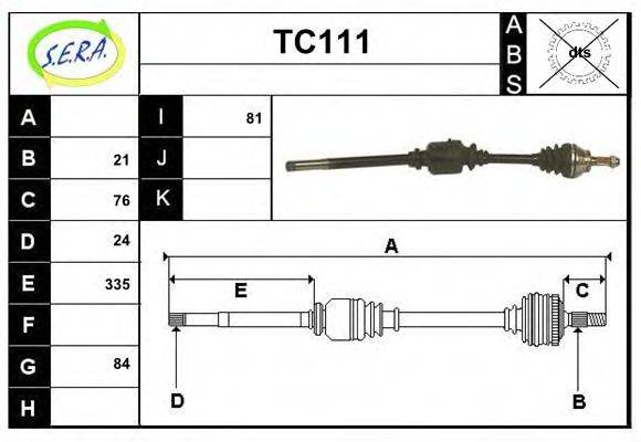 SERA TC111 Приводний вал