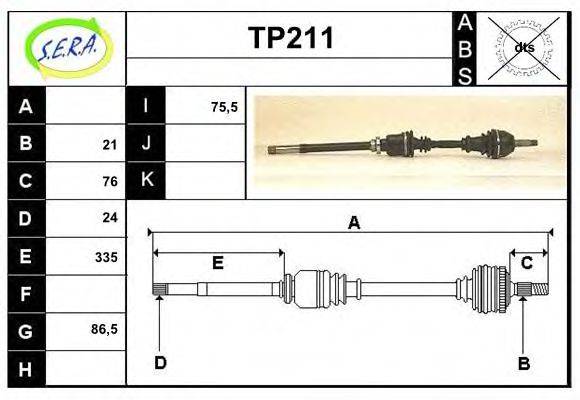 SERA TP211 Приводний вал