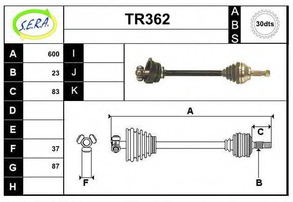 SERA TR362 Приводний вал