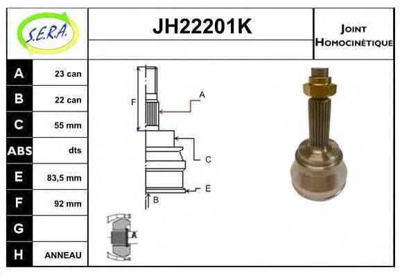 SERA JH22201K Шарнірний комплект, приводний вал