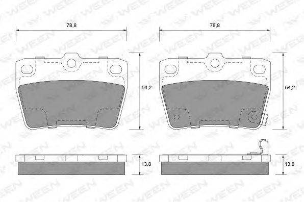 WEEN 1511154 Комплект гальмівних колодок, дискове гальмо
