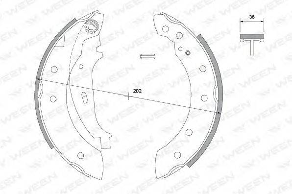 WEEN 1522010 Комплект гальмівних колодок
