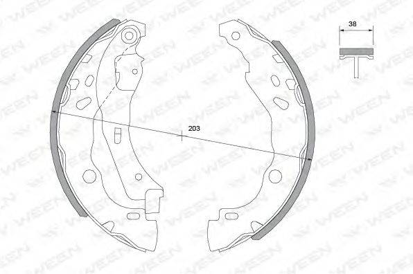 WEEN 1522021 Комплект гальмівних колодок