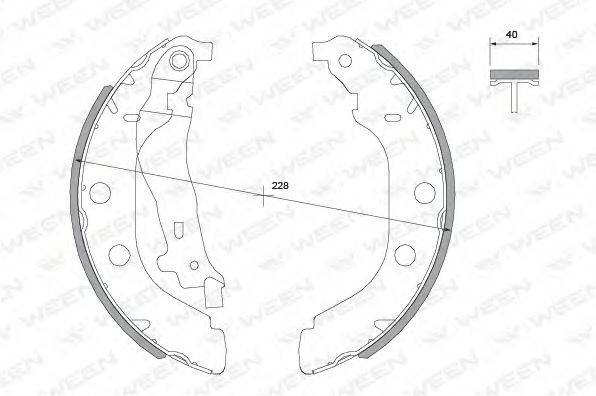 WEEN 1522047 Комплект гальмівних колодок