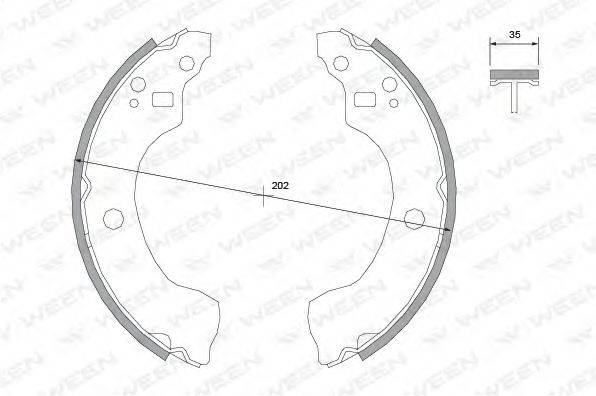 WEEN 1522460 Комплект гальмівних колодок