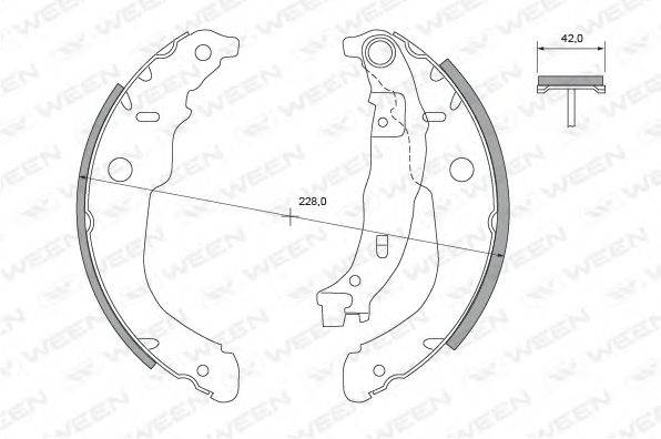 WEEN 1522046 Комплект гальмівних колодок