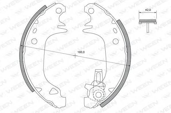 WEEN 1522107 Комплект гальмівних колодок