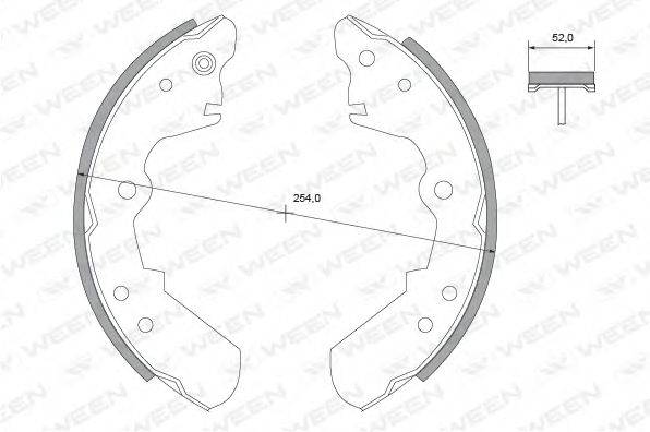 WEEN 1522225 Комплект гальмівних колодок