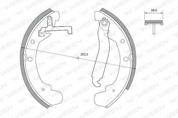 WEEN 1522265 Комплект гальмівних колодок