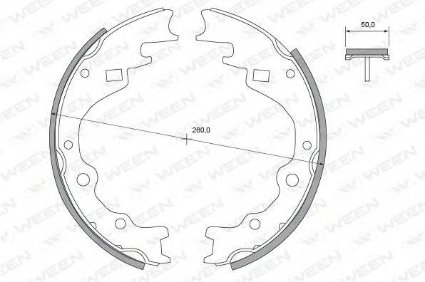 WEEN 1522287 Комплект гальмівних колодок