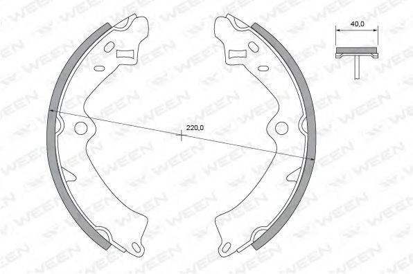 WEEN 1522325 Комплект гальмівних колодок