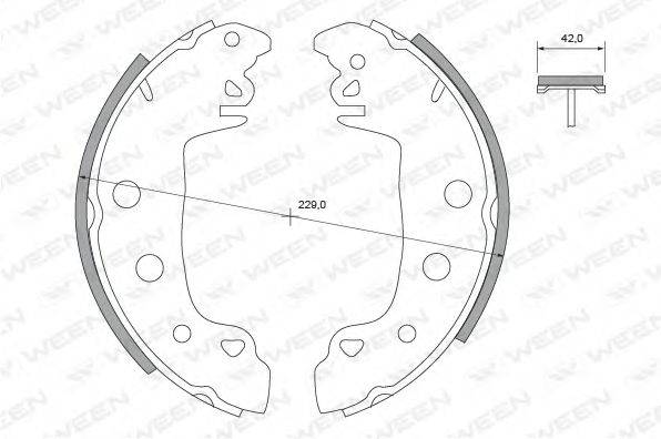 WEEN 1522338 Комплект гальмівних колодок