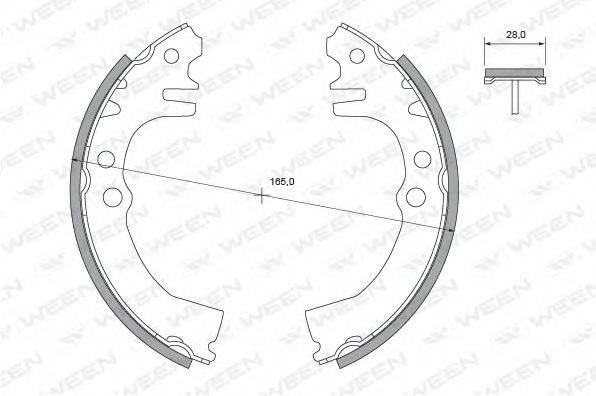 WEEN 1522450 Комплект гальмівних колодок