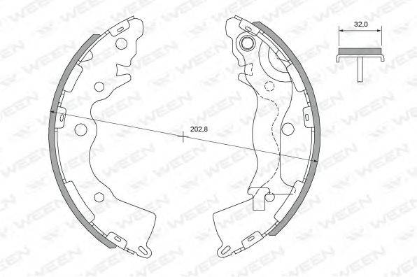 WEEN 1522468 Комплект гальмівних колодок