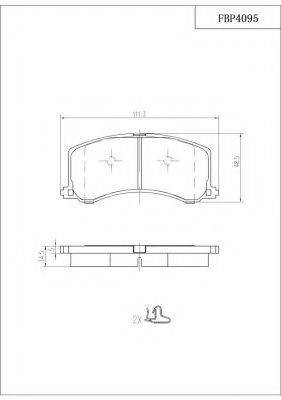 FI.BA FBP4095 Комплект гальмівних колодок, дискове гальмо