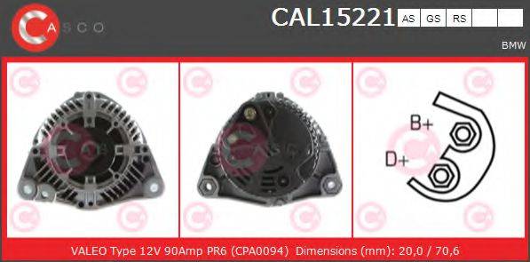 CASCO CAL15221AS Генератор