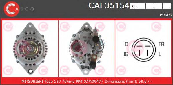 CASCO CAL35154AS Генератор