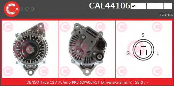 CASCO CAL44106AS Генератор