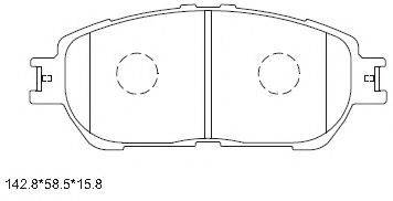 ASIMCO KD2639 Комплект гальмівних колодок, дискове гальмо