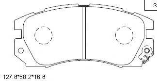 ASIMCO KD3781 Комплект гальмівних колодок, дискове гальмо