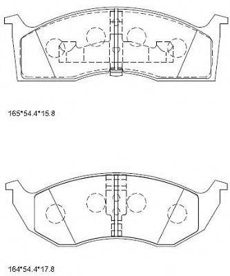 ASIMCO KD0601 Комплект гальмівних колодок, дискове гальмо