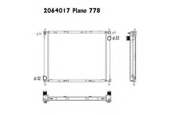 ORDONEZ 2064017 Радіатор, охолодження двигуна