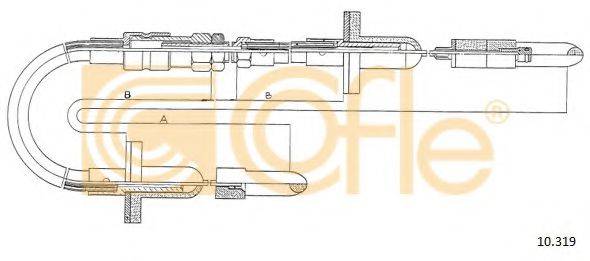 COFLE 10319 Трос, управління зчепленням