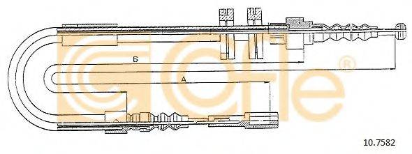 COFLE 107582 Трос, стоянкова гальмівна система