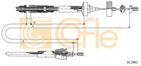 COFLE 102962 Трос, управління зчепленням