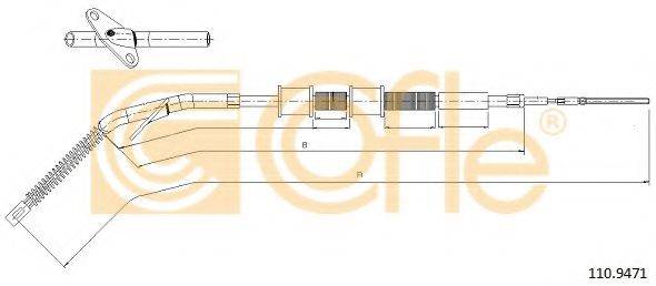 COFLE 109471 Трос, стоянкова гальмівна система