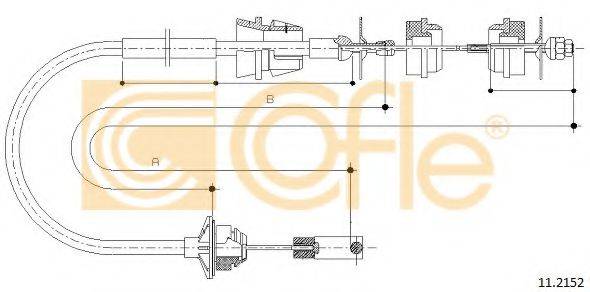 COFLE 112152 Трос, управління зчепленням