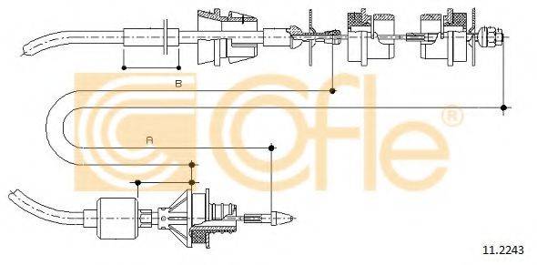 COFLE 112243 Трос, управління зчепленням