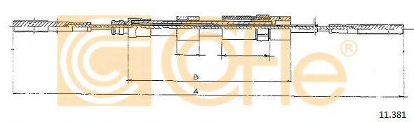 COFLE 11381 Трос, управління зчепленням