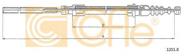 COFLE 12518 Трос, стоянкова гальмівна система