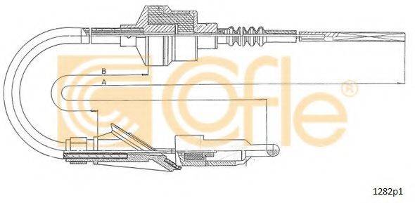 COFLE 1282P1 Трос, управління зчепленням